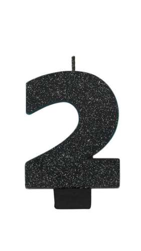 Sparkly Black Candle - No 2